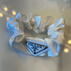 Prada Ivory Satin  Scrunchie women